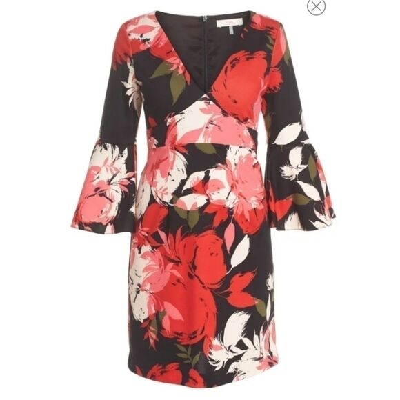 TRINA TURK Sena A-Line Floral Print Dress Size 4 - Picture 1 of 12